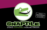 One Box of 100 Snaptile Sterile Disposable Piercing Forceps (Triangular)