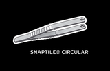 One Box of 100 Snaptile Sterile Disposable Piercing Forceps (Circular)